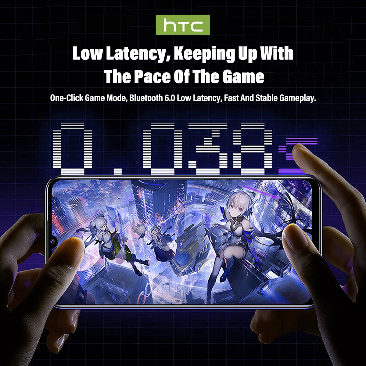 Wireless Headphones Bluetooth HTC NE70 Earphones Microphones Earbuds AI Translator - Image 1