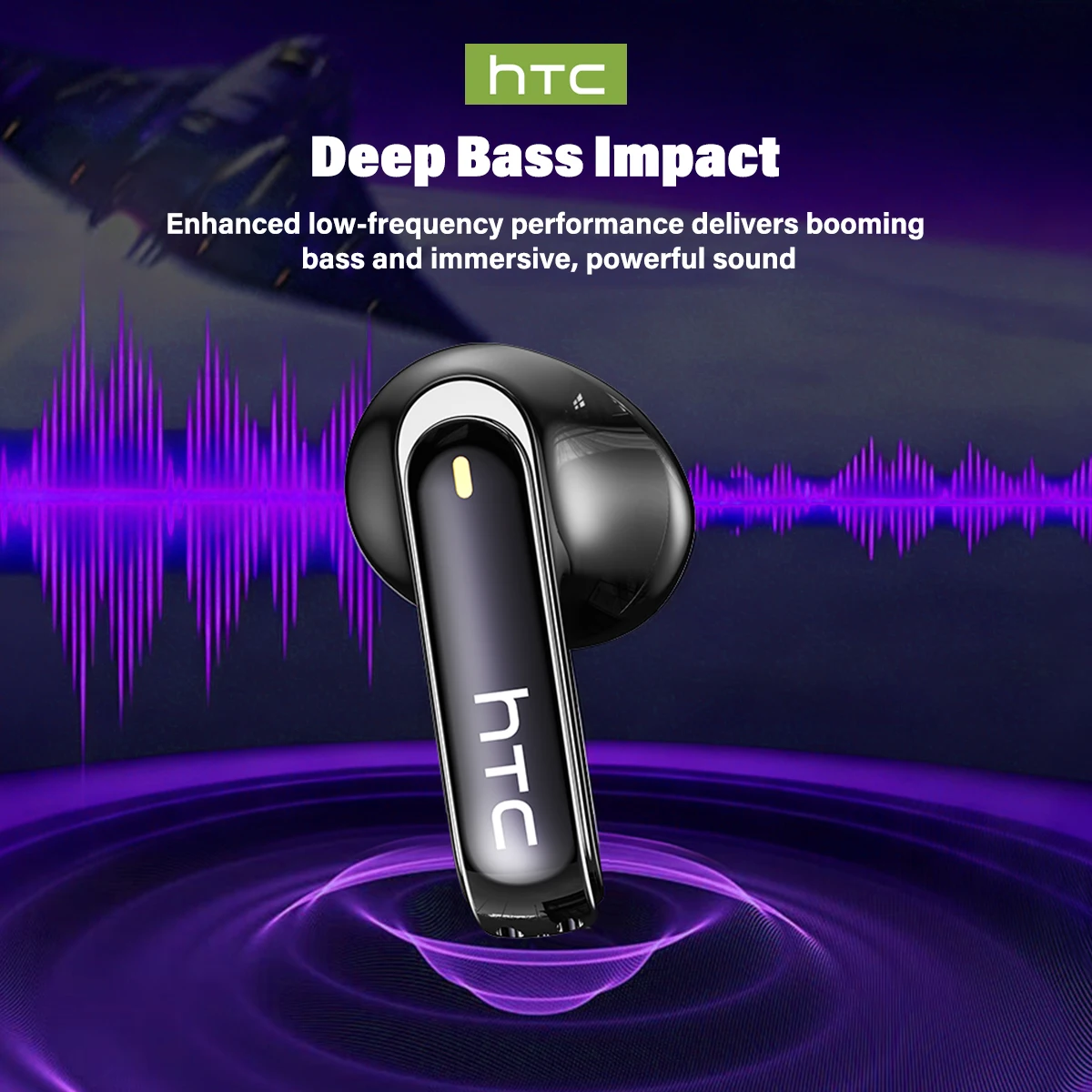 Wireless Headphones Bluetooth HTC NE70 Earphones Microphones Earbuds AI Translator - Image 5